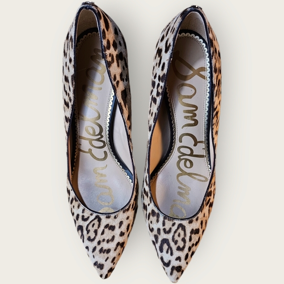 Sam Edelman Leopard Calf Hair Margie Pumps 10.5 - Picture 3 of 13